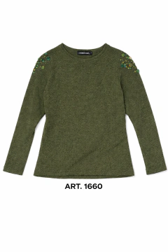 Sweter lana con bordado art. 1660