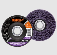 DISCO ABRASIVO REMOVEDOR DE PINTURA, BARNIZ Y OXIDO (LIMPIEZA DE METALES Y MADERA) 4 1/2" MOD.DR-601/76426 FANDELI