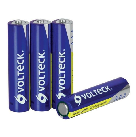 JUEGO DE 4 PILAS RECARGABLES AAA MOD.RE-AAA2 VOLTECK