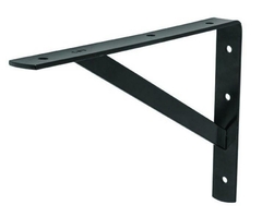 MENSULA DE ACERO REFORZADA COLOR NEGRO 10" x 16" MOD.MER-16N FIERO