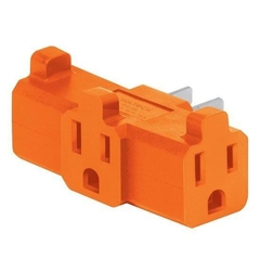 MULTICONTACTO TRIPLE ATERIZADO REFORZADO TIPO "T" COLOR NARANJA MOD.MUL-360 VOLTECK