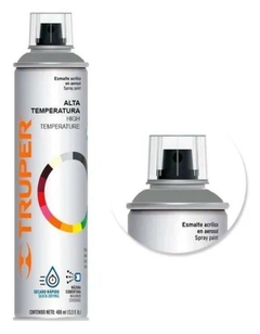 PINTURA EN AEROSOL ALTA TEMPERATURA ALUMINIO 400ML TRUPER PA-ALTE-A