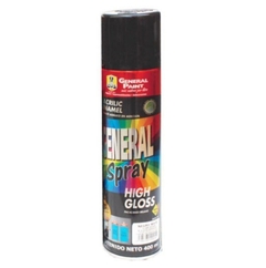 PINTURA EN AEROSOL NEGRO MATE 400ML GENERAL PAINT
