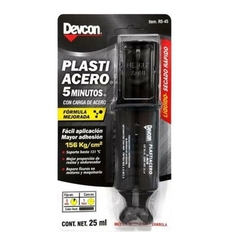 PLASTIACERO EN JERINGA GRIS OSCURO 5 MINUTOS MOD.25ML MOD.R5-45 DEVCON