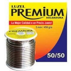 SOLDADURA DE ESTAÑO SOLIDA 50/50 3mm LUZEL PREMIUM 100 GR
