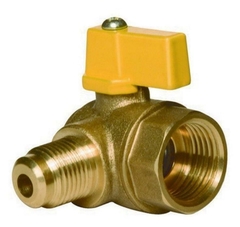 VALVULA DE ESFERA ANGULAR (INVIERNO) P/GAS 1/2" x 3/8" HEMBRA-MACHO CONICO VG-A12R38F MIBER