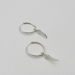 AROS CUBANOS PLATA FINO N°0 CON DIJE ALA