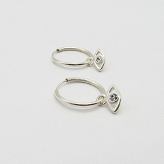 AROS CUBANOS PLATA FINO N°0 CON DIJE OJO CUBIC
