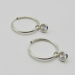 AROS CUBANOS PLATA COMUN N°1 CON DIJE CUBIC