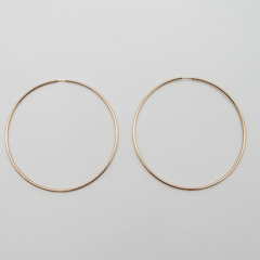 AROS CUBANOS PLATA ROSE/DORADOS N°8