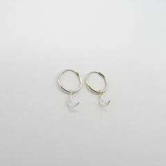 AROS CUBANOS PLATA COMUN N°1 CON DIJE LUNA CALADO