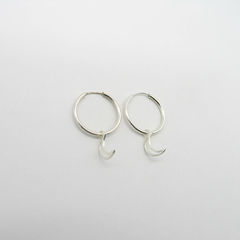 AROS CUBANOS PLATA COMUN N°2 CON DIJE LUNA CALADO