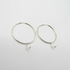 AROS CUBANOS PLATA COMUNN°6 CON DIJE LUNA CALADO