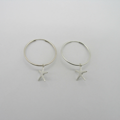 AROS CUBANOS PLATA COMUN N°4 CON DIJE ESTRELLA DE MAR