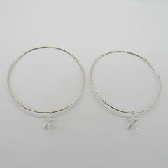 AROS CUBANOS PLATA COMUN N°8 CON DIJE ESTRELLA DE MAR