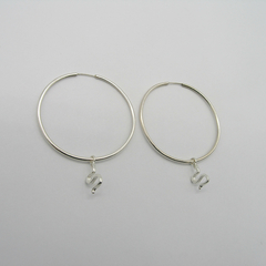 AROS CUBANOS PLATA COMUN N°6 CON DIJE SERPIENTE
