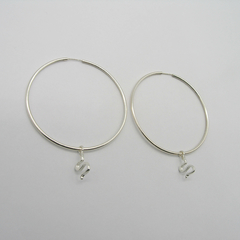 AROS CUBANOS PLATA COMUN N°7 CON DIJE SERPIENTE