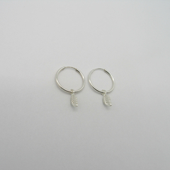 AROS CUBANOS PLATA COMUN N°2 CON DIJE HOJA
