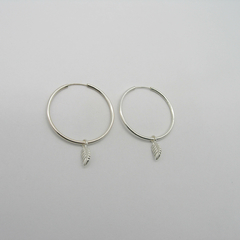 AROS CUBANOS PLATA COMUN N°5 CON DIJE HOJA