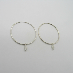 AROS CUBANOS PLATA COMUN N°7 CON DIJE HOJA