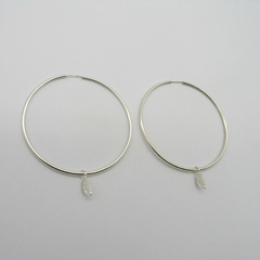 AROS CUBANOS PLATA COMUN N°8 CON DIJE HOJA