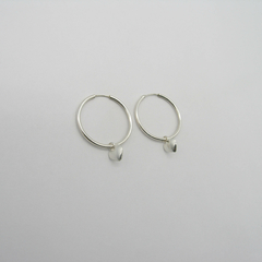 AROS CUBANOS PLATA COMUN N°3 CON DIJE CORAZON INFLADO
