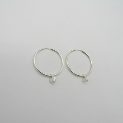 AROS CUBANOS PLATA COMUN N°4 CON DIJE CORAZON INFLADO