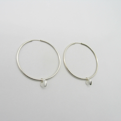AROS CUBANOS PLATA COMUNN°6 CON DIJE CORAZON INFLADO