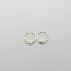 AROS CUBANOS PLATA COMUN N°2 CON 3 BOLITAS