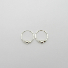 AROS CUBANOS PLATA COMUN N°3 CON 3 BOLITAS