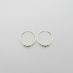 AROS CUBANOS PLATA COMUN N°4 CON 3 BOLITAS