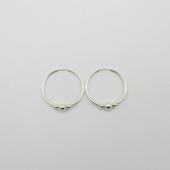 AROS CUBANOS PLATA COMUN N°5 CON 3 BOLITAS