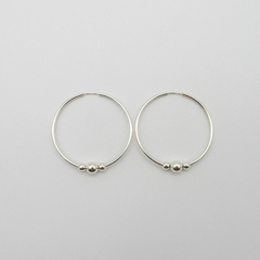 AROS CUBANOS PLATA COMUN N°6 CON 3 BOLITAS