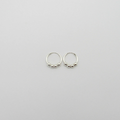 AROS CUBANOS PLATA COMUN N°1 CON 4 BOLITAS