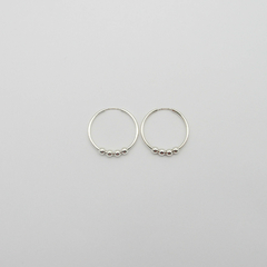 AROS CUBANOS PLATA COMUN N°3 CON 4 BOLITAS
