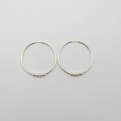 AROS CUBANOS PLATA COMUN N°5 CON 4 BOLITAS