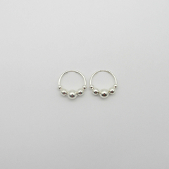 AROS CUBANOS PLATA COMUN N°2 CON 5 BOLITAS