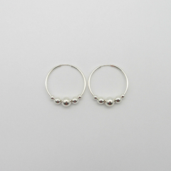 AROS CUBANOS PLATA COMUN N°4 CON 5 BOLITAS