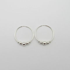 AROS CUBANOS PLATA COMUN N°5 CON 5 BOLITAS