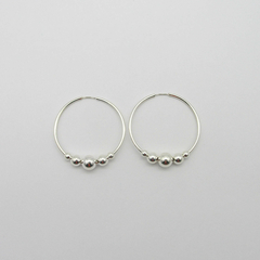 AROS CUBANOS PLATA COMUN N°6 CON 5 BOLITAS