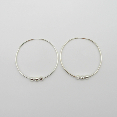 AROS CUBANOS PLATA COMUN N°6 CON 3 BOLITAS MEDIANAS