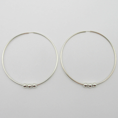 AROS CUBANOS PLATA COMUN N°8 CON 3 BOLITAS MEDIANAS
