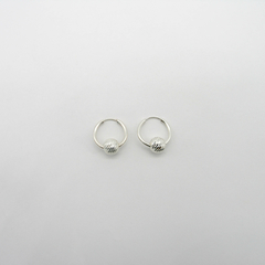 AROS CUBANOS PLATA COMUN N°0 CON 1 BOLA FACETADA