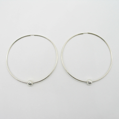 AROS CUBANOS PLATA COMUN N°8 CON 1 BOLA FACETADA