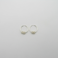 AROS CUBANOS PLATA COMUN N°1 CON 3 DONAS FLOR