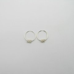 AROS CUBANOS PLATA COMUN N°2 CON 3 DONAS FLOR