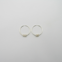 AROS CUBANOS PLATA COMUN N°3 CON 3 DONAS FLOR