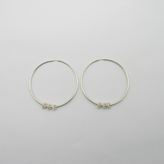 AROS CUBANOS PLATA COMUN N°5 CON 3 DONAS FLOR
