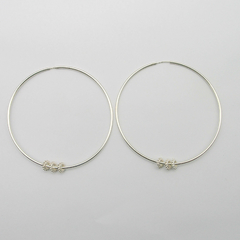 AROS CUBANOS PLATA COMUN N°8 CON 3 DONAS FLOR