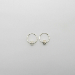 AROS CUBANOS PLATA COMUN N°1 CON TUBO CORAZONES